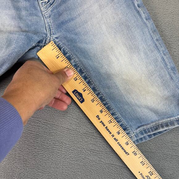 Miss Me Jean Shorts Light Wash‎ Embellished Bling Bermuda 10 Fleur - Picture 6 of 8